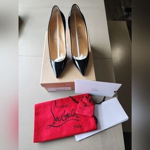 Christian Louboutin Size 37/7 Black Patent Calf Leather